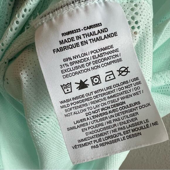 Nike Air Dri Fit Light Blue Aqua Cap Sleeve T-Shirt Active Top Tank 2X - Picture 9 of 9